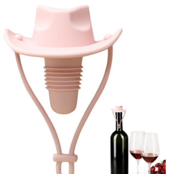 Pink Cowboy Hat Wine Stopper. - Picture 5 of 7